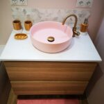 meuble relooké en meuble vasque