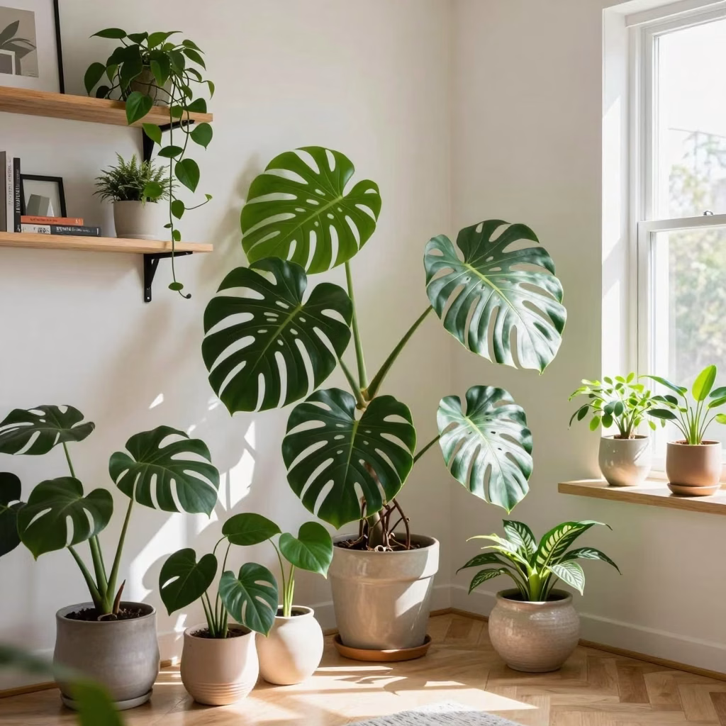 D&eacute;coration v&eacute;g&eacute;tale int&eacute;rieur avec plantes vertes